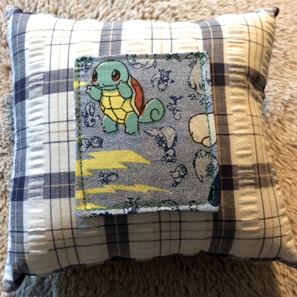 Handmade tooth fairy pillow Squirtle Pokémon character turtle boy girl